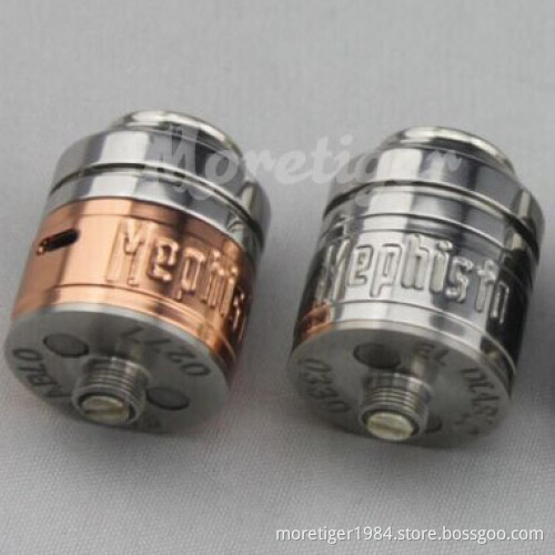 Hot Selling Mephisto RDA Atomizer Clone with multiple colors black gold red Adjustable Airflow E Cig for Mechanical Mod DHL Fre
